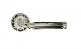 Ручка дверная Venezia MOSCA D3 натуральное серебро/черный