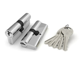 Цилиндровый механизм FUARO R300/60 mm (25+10+25) CP хром 5 кл