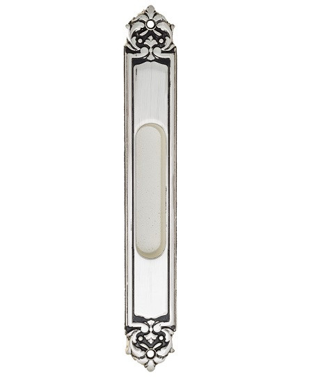 Ручка для раздвижной двери Venezia U122 DECOR LONG натуральное серебро + черный 1шт