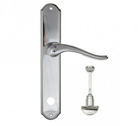 Дверная ручка на планке Fratelli Cattini LAVERA WC-2 PL02-CR полированный хром