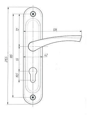 Ручка дверная ЗЕНИТ РФ1-55.17 черный