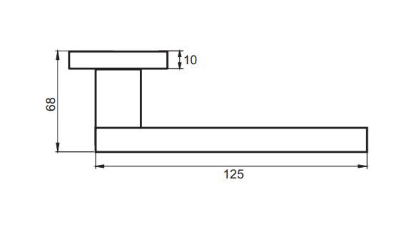 Ручка дверная RENZ INDH 53-02 CP Рим хром блестящий