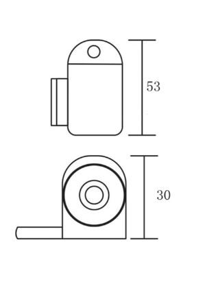 Ограничитель магнитный RENZ INDSM 32 AB бронза античная