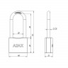 Замок навесной AJAX PD-01-50-L англ. 3 кл. длинная дужка коробка