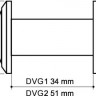Глазок дверной ARMADILLO DV-PRO 2/85-55/BR (DVG2) SN оптика стекло Матовый никель