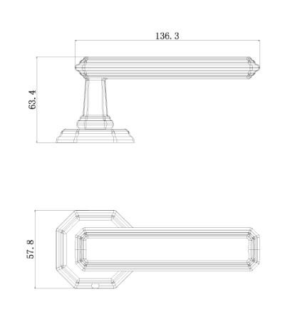 Ручка дверная ARCHIE GENESIS SABIO M.BLACK (30G) матовый черный