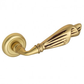 Ручка дверная Venezia OPERA D1 французское золото + коричневый