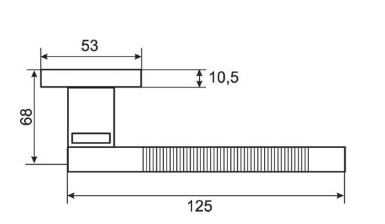 Ручка дверная RENZ INDH 53-02 SN/NP Рим никель матовый/никель блестящий