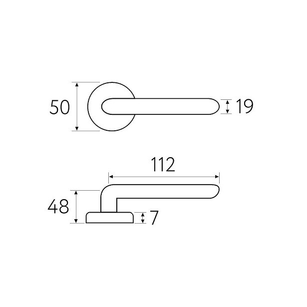 Ручка дверная Fratelli Cattini VIVO 7.7-AN матовый антрацит