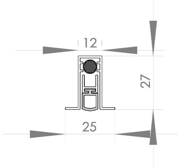 Порог автоматический БОВЕНТ МД 3200 L=1030 мм