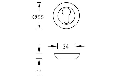 Накладка на цилиндр ARCHIE Sillur CL P.GOLD золото