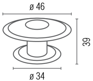 Ограничитель напольный CLASS 8010 Серебро 925 + черный