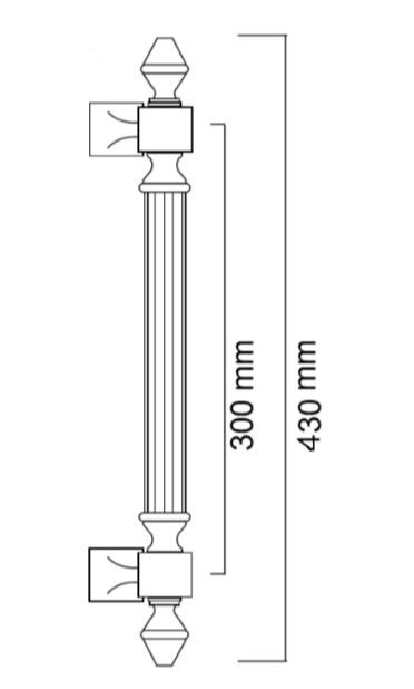 Ручка скоба MELODIA 740 Impero Античная бронза