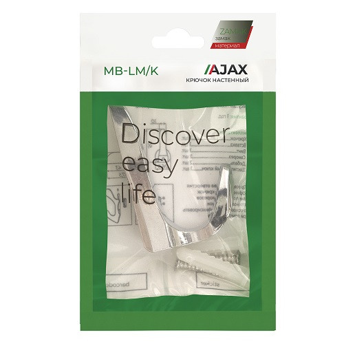 Крючок настенный AJAX MB-LM/K-002 CP хром