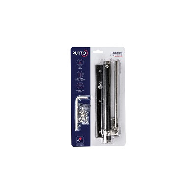 Доводчик дверной пружинный PUNTO SDC1040 BL 40 кг черный