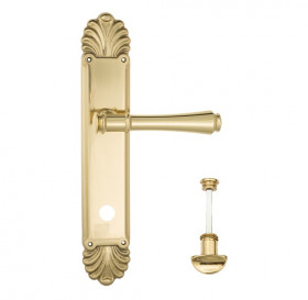 Дверная ручка на планке Venezia CALLISTO WC-2 PL87 полированная латунь