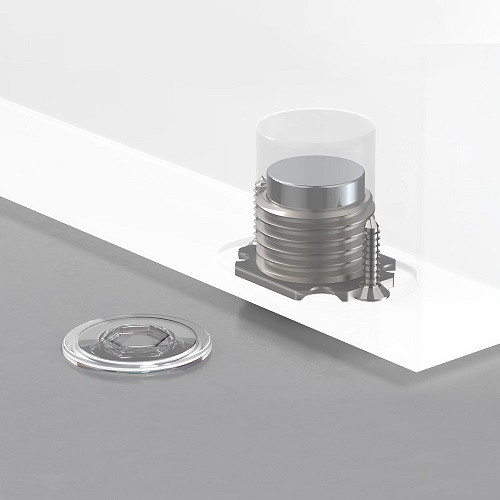 Ограничитель напольный ARMADILLO STELS TR скрытый прозрачный