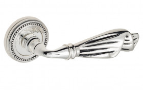 Ручка дверная Venezia OPERA D3 натуральное серебро/черный