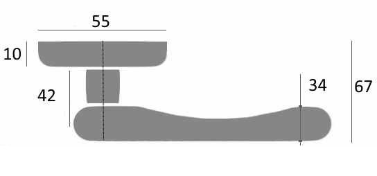 Ручка дверная Venezia OPERA D3 натуральное серебро/черный