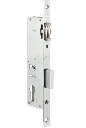 Корпус узкопрофильного замка с роликовой защёлкой KALE KILIT 155 35 mm w/b никель