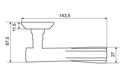 Ручка дверная RENZ INDH 58-02 MAB Джулия бронза античная матовая