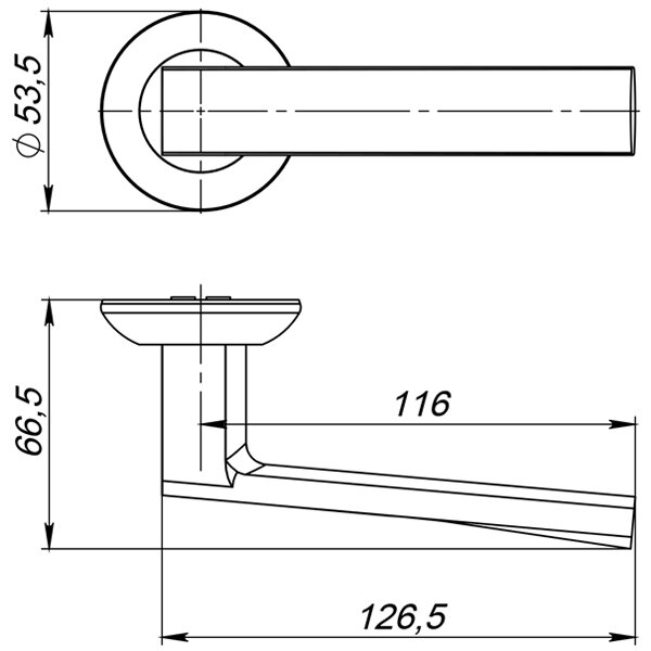 Ручка дверная AJAX ERGO JR SN/CP-3 матовый никель/хром
