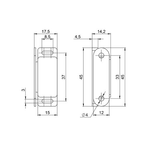 Защелка магнитная пластиковая AJAX ZLM15х45 WH белый