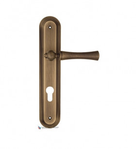 Дверная ручка на планке Fratelli Cattini FOGGIA CYL PL288-BY матовая бронза