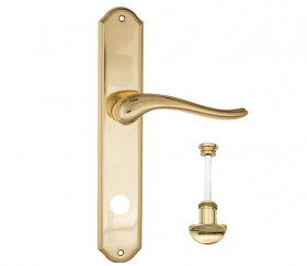 Дверная ручка на планке Fratelli Cattini LAVERA WC-2 PL02-OLV полированная латунь