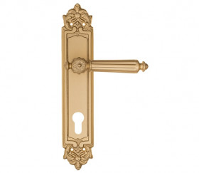 Дверная ручка на планке Fratelli Cattini TORCELLO CYL PL96-BS матовая латунь