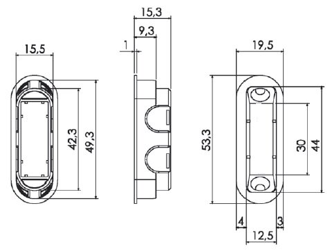 Защелка магнитная сантехническая MORELLI M1895 SN Белый никель