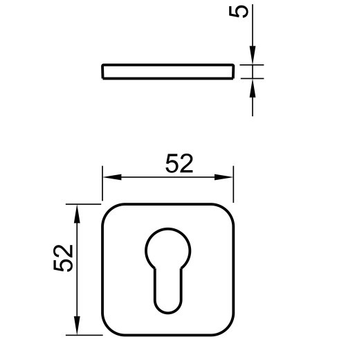 Накладка на цилиндр TUPAi 6519 5SQRC-153 черный