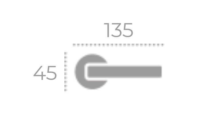 Ручка дверная FADEX FORME 115R Goccia Матовый хром