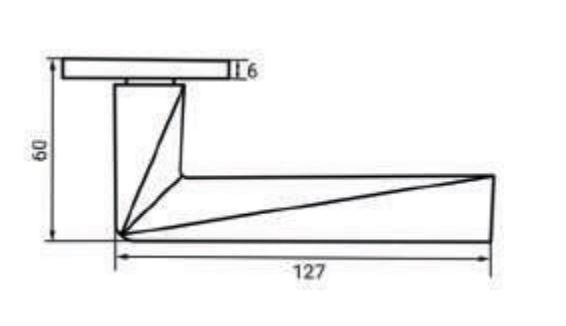 Ручка дверная PUERTO INAL 552-03 slim B Раф черный