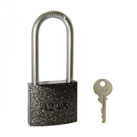 Замок навесной AJAX PD-01-63-L англ. 3 кл. длинная дужка коробка