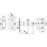Защелка врезная BUSSARE L6-45 PLAST GRAPHITE графит