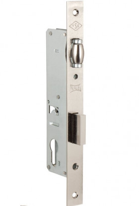 Корпус узкопрофильного замка с роликовой защёлкой KALE KILIT 155 30 mm w/b никель