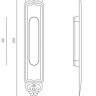 Ручка для раздвижной двери Venezia U122 DECOR LONG французское золото + коричневый 1шт