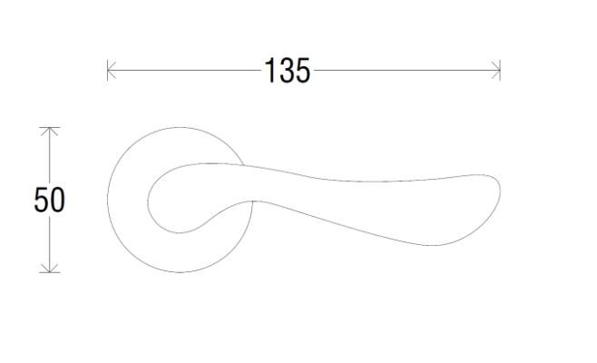 Ручка дверная MELODIA 283 V Carlo Матовая латунь