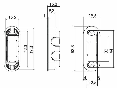 Защелка магнитная сантехническая MORELLI M1895 SC Матовый хром