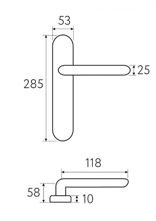 Дверная ручка на планке Fratelli Cattini NAPOLI PL96-CR полированный хром