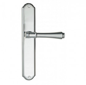Дверная ручка на планке Venezia CALLISTO PL02 матовый хром / полированный хром