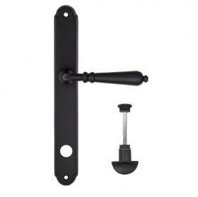 Дверная ручка на планке Fratelli Cattini NAPOLI WC-2 PL01-NM матовый черный