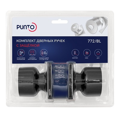 Ручка защелка PUNTO DK772/BL BL-BK фиксатор черный