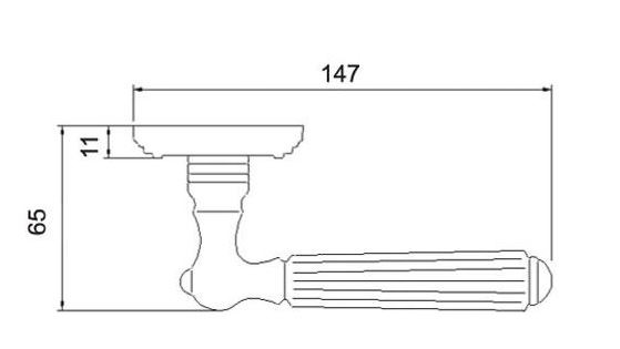 Ручка дверная RENZ INDH 68-19 MAB Стелла бронза античная матовая