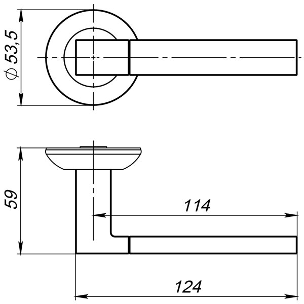 Ручка дверная AJAX FUSION JR SN/CP-3 матовый никель/хром
