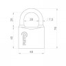 Замок навесной PUNTO PK-0150 3 key англ.ключ