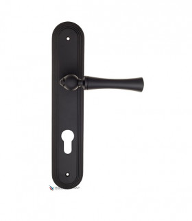 Дверная ручка на планке Fratelli Cattini FOGGIA CYL PL288-NM матовый черный