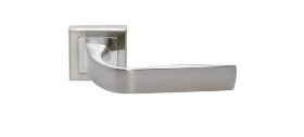 Ручка дверная RUCETTI RAP 15-S SN/CP белый никель/Полированный хром