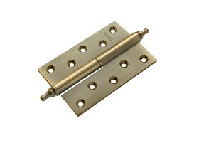 Петля съемная MORELLI латунная с короной MB 120X80X3.5 AB R C правая античная бронза
